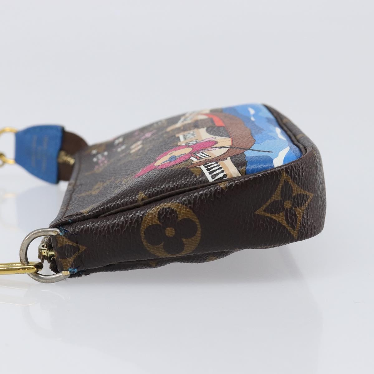 LOUIS VUITTON Monogram Vivienne Mini Pochette Accessoires M68489 LV Auth 200569A