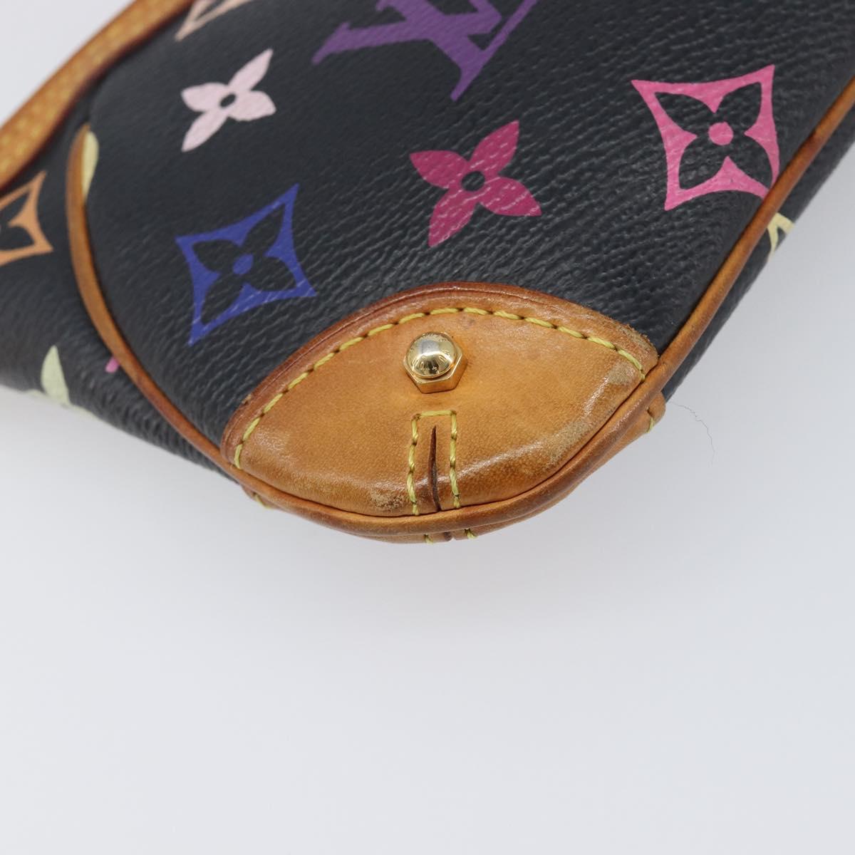 LOUIS VUITTON Monogram Multicolor Pochette Mila MM Black M60097 LV Auth 200570V