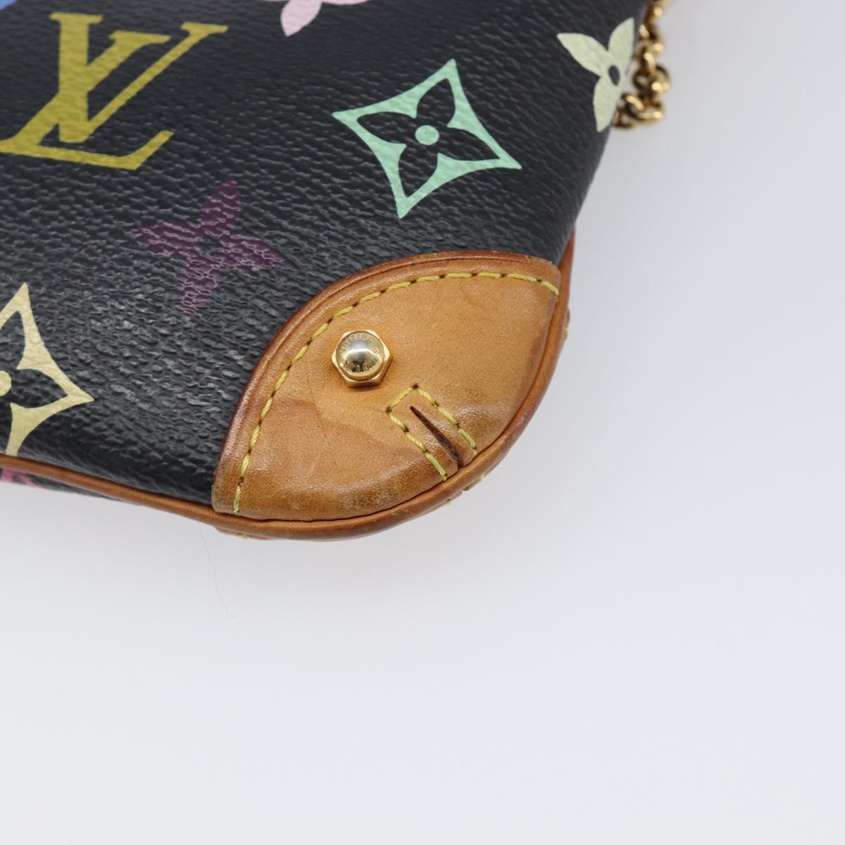 LOUIS VUITTON Monogram Multicolor Pochette Mila MM Black M60097 LV Auth 200570V