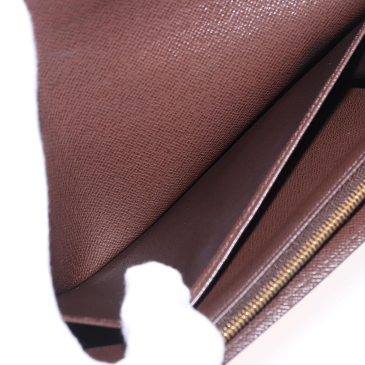 LOUIS VUITTON Damier Ebene Portefeuille Sarah Long Wallet N63209 LV Auth 200571M