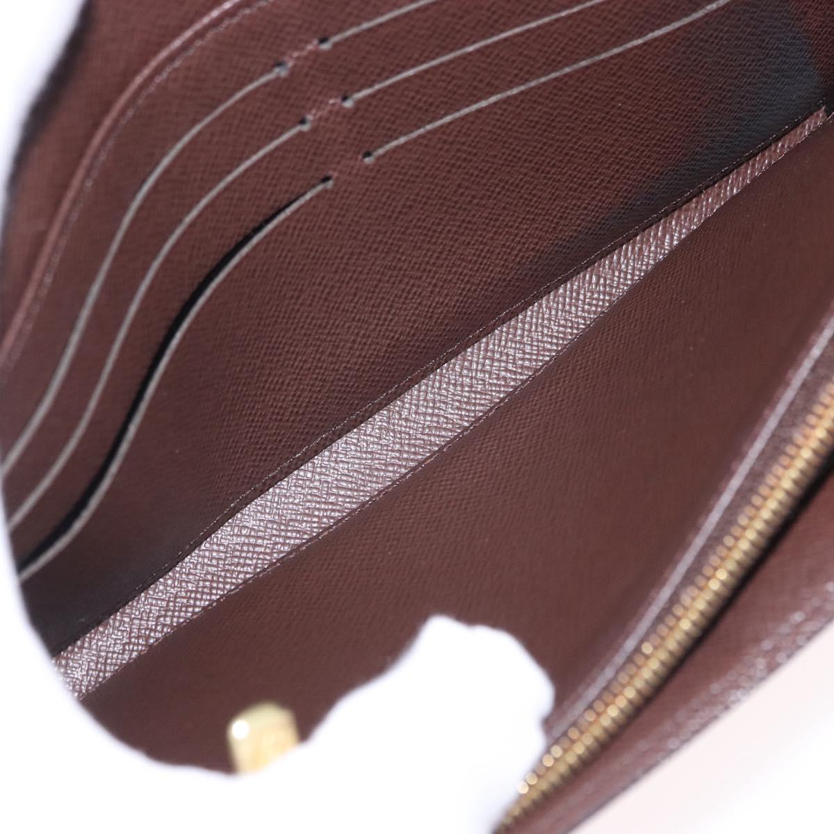 LOUIS VUITTON Damier Ebene Portefeuille Sarah Long Wallet N63209 LV Auth 200571M