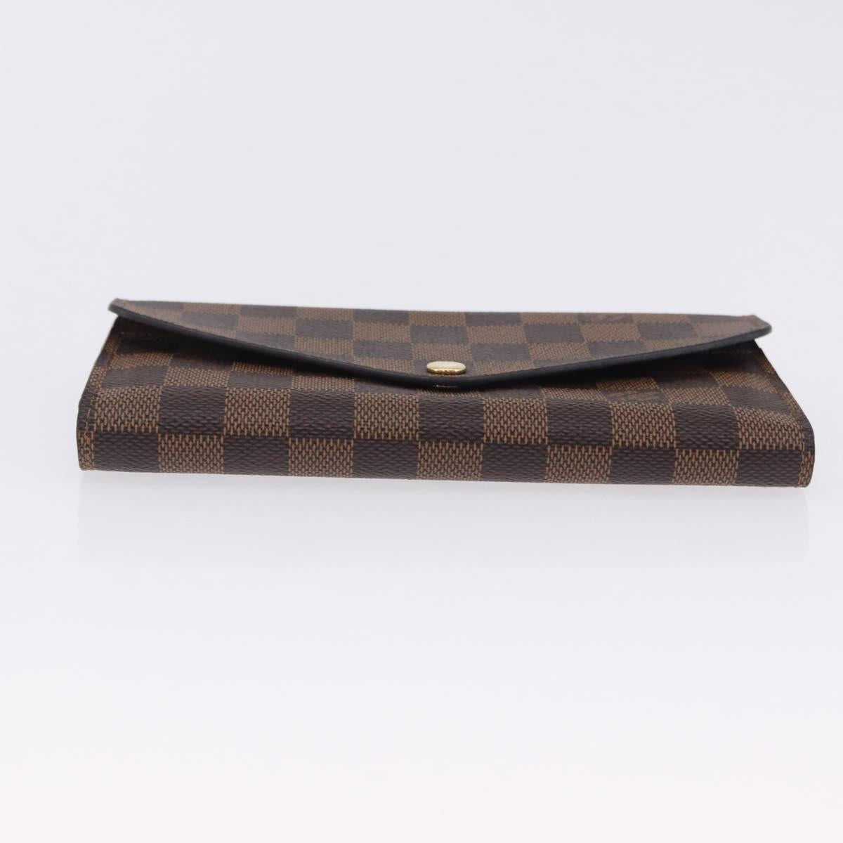 LOUIS VUITTON Damier Ebene Portefeuille Sarah Long Wallet N63209 LV Auth 200571M