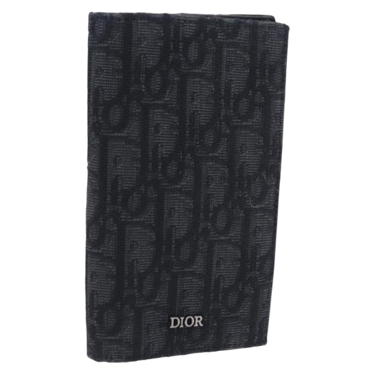 Christian Dior Trotter Canvas Oblique Passport Case Navy Auth 200572M