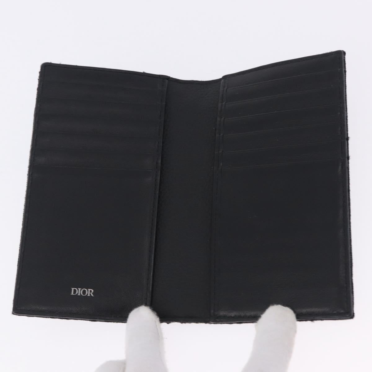Christian Dior Trotter Canvas Oblique Passport Case Navy Auth 200572M