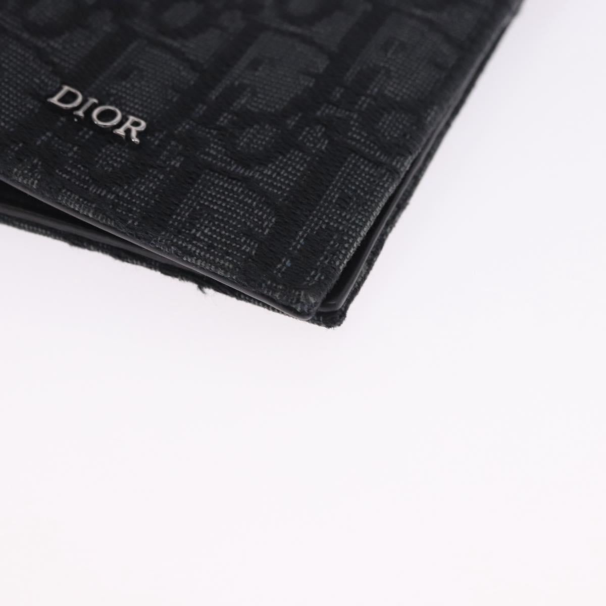 Christian Dior Trotter Canvas Oblique Passport Case Navy Auth 200572M