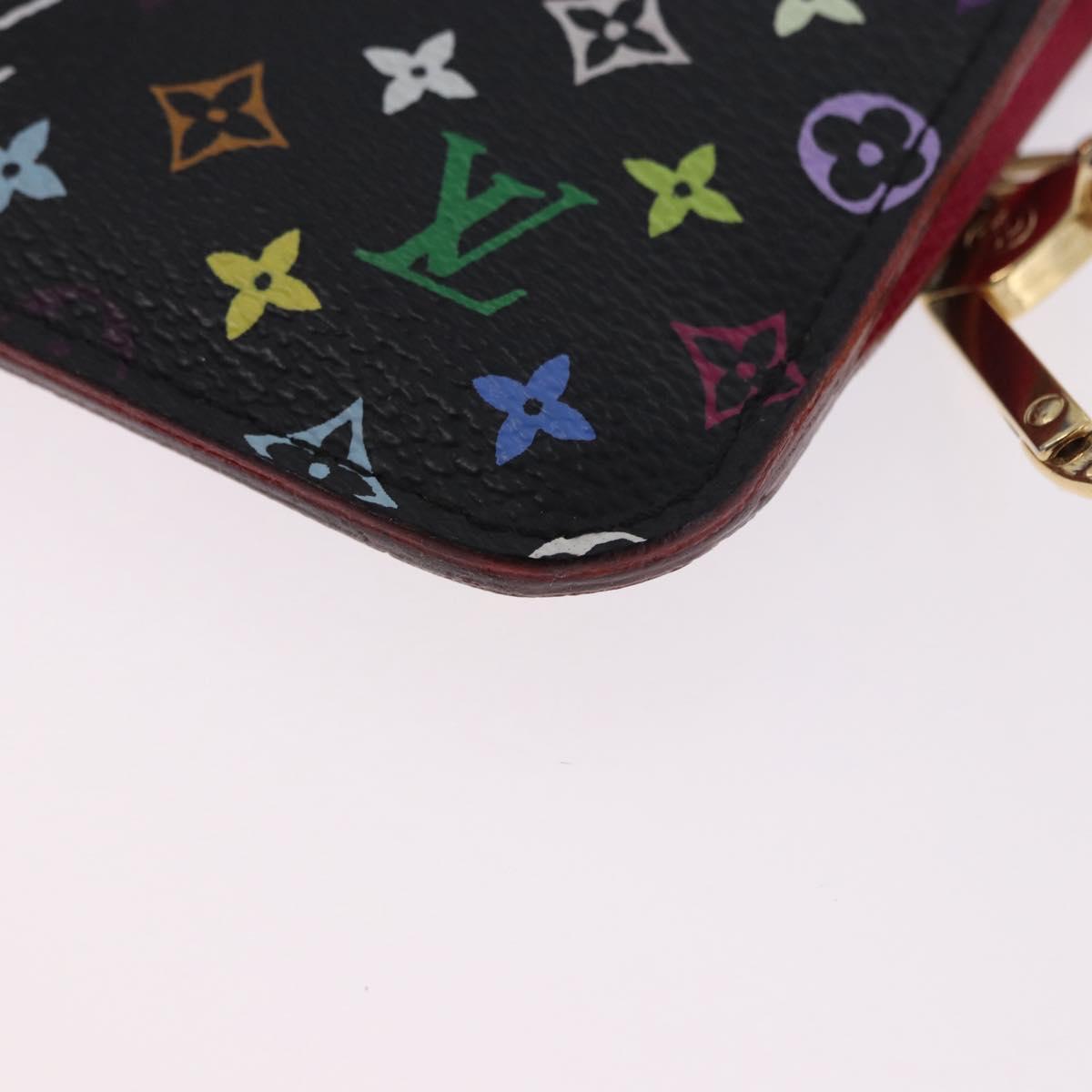 LOUIS VUITTON Monogram Multicolor Pochette Cles NM Black M60279 LV Auth 200573M