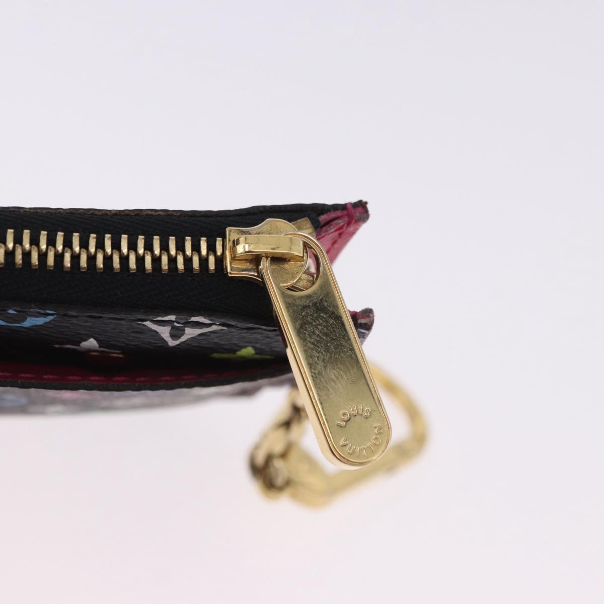 LOUIS VUITTON Monogram Multicolor Pochette Cles NM Black M60279 LV Auth 200573M