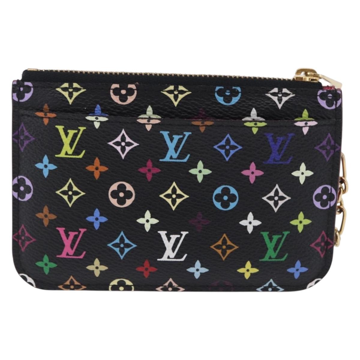 LOUIS VUITTON Monogram Multicolor Pochette Cles NM Black M60279 LV Auth 200573M
