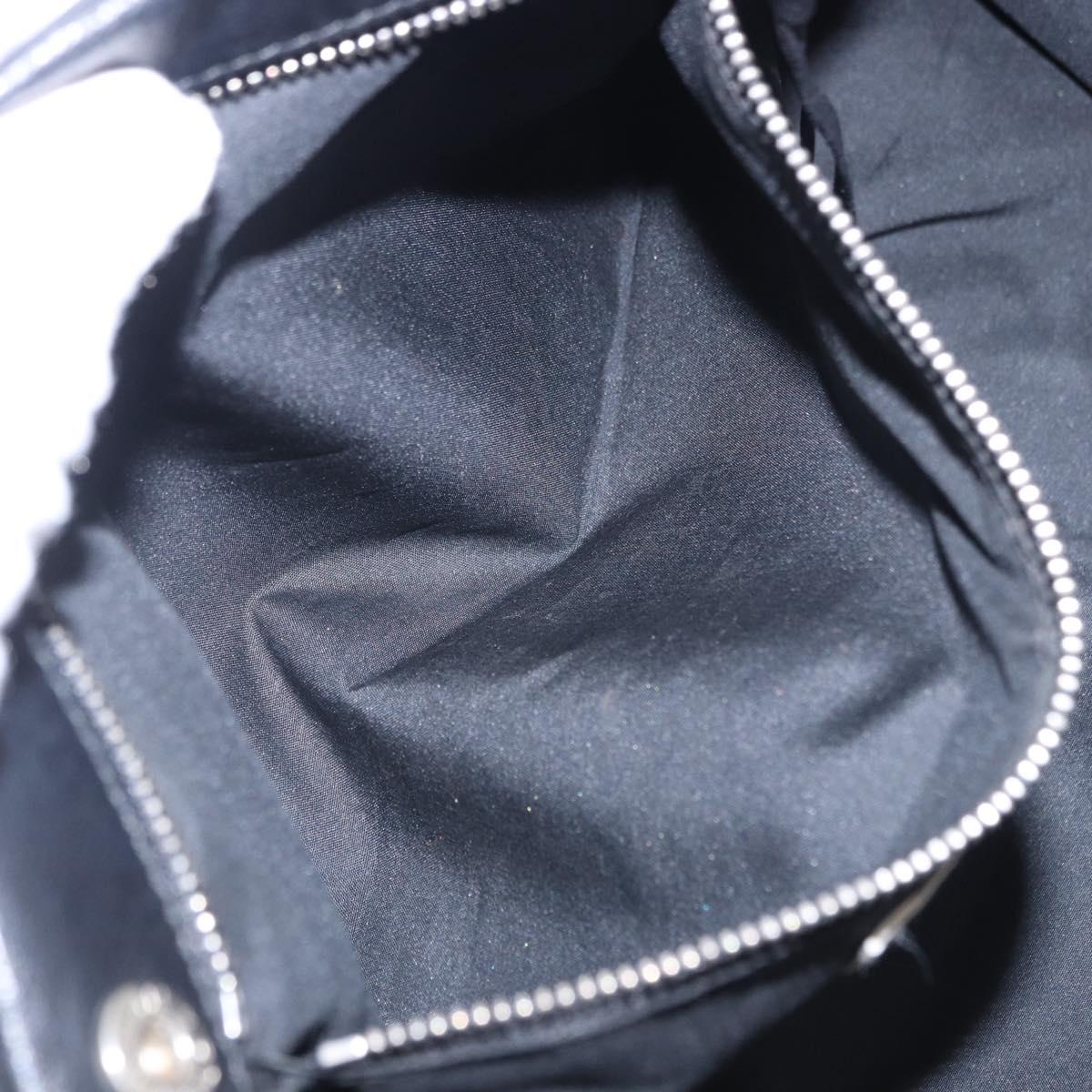 Miu Miu Hand Bag Leather Black Silver Auth 200585A