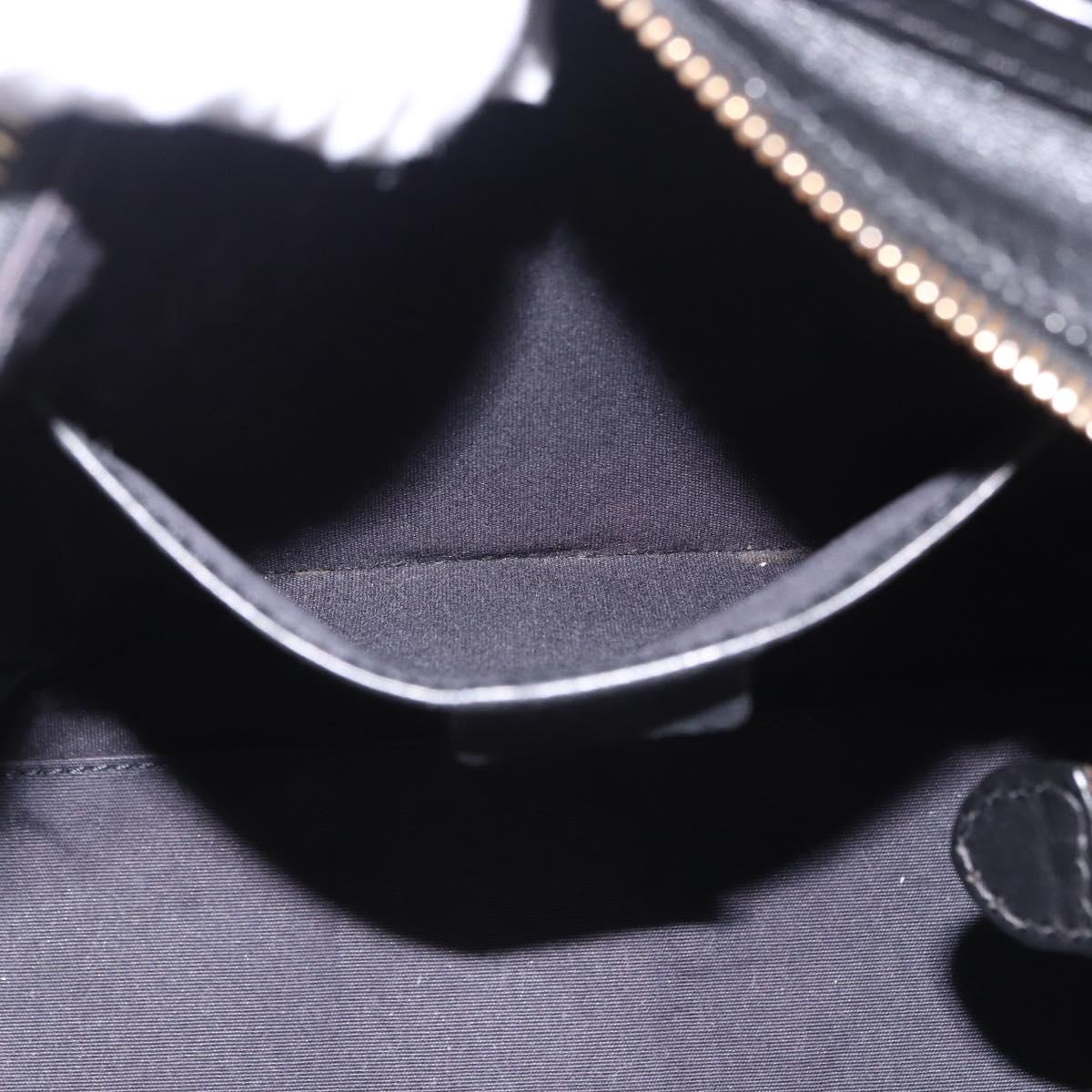CELINE Luggage Nano Shopper Hand Bag Leather 2way Black Gold Auth 200587M
