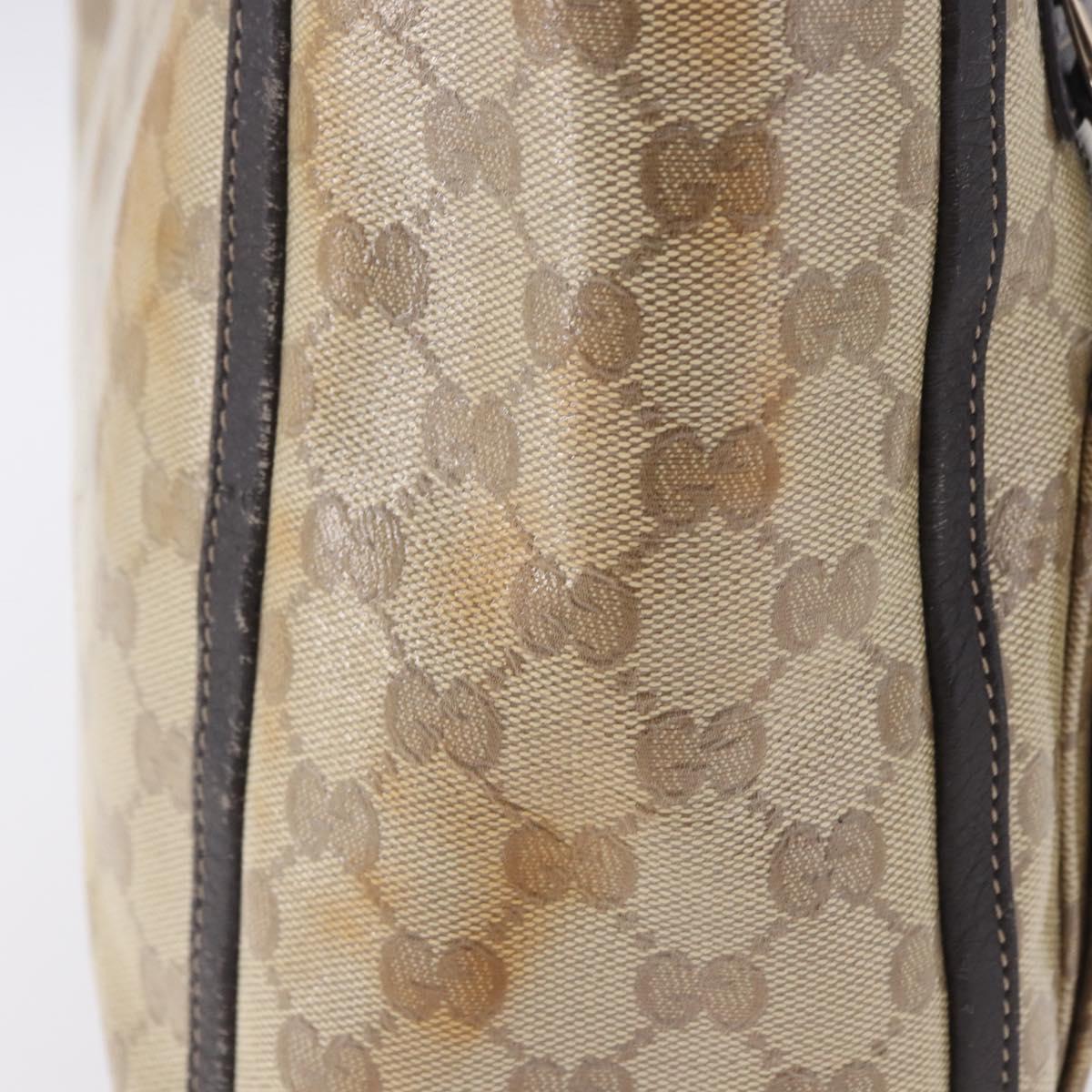 GUCCI GG Crystal Abbey Tote Bag Coated Canvas Outlet Beige 268639 Auth 200647