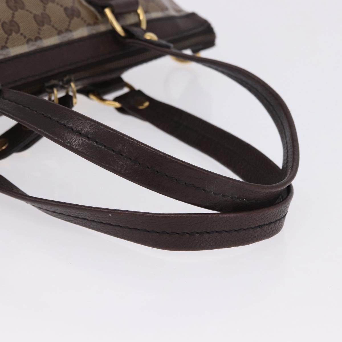 GUCCI GG crystal Histeria Tote Bag Coated Canvas Beige Gold 207285 Auth 200648
