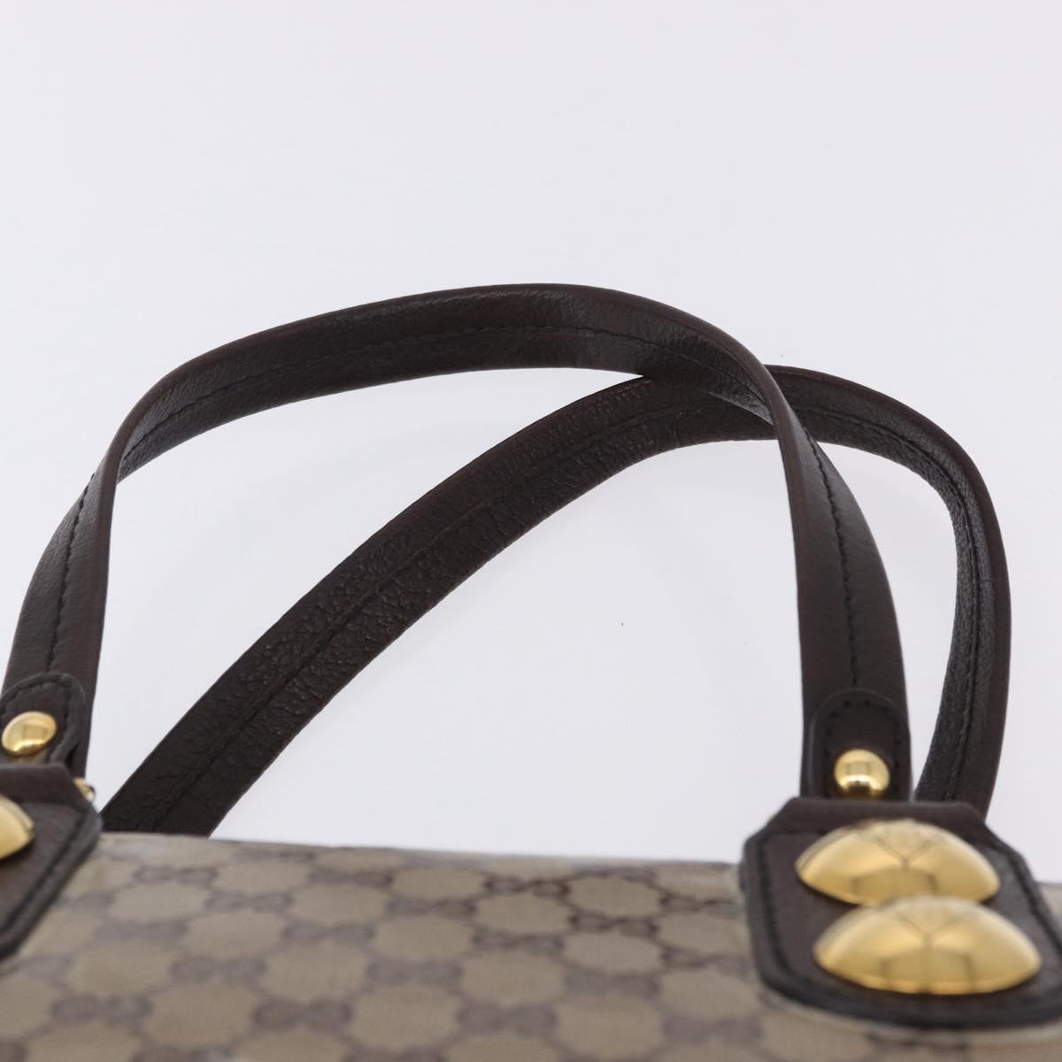 GUCCI GG crystal Histeria Tote Bag Coated Canvas Beige Gold 207285 Auth 200648