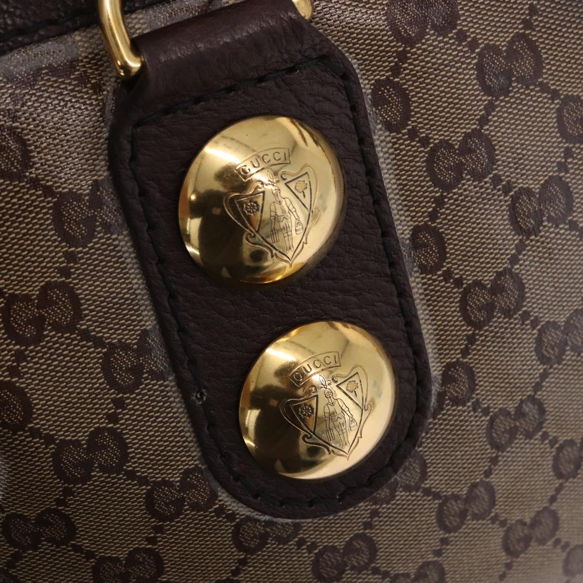 GUCCI GG crystal Histeria Tote Bag Coated Canvas Beige Gold 207285 Auth 200648
