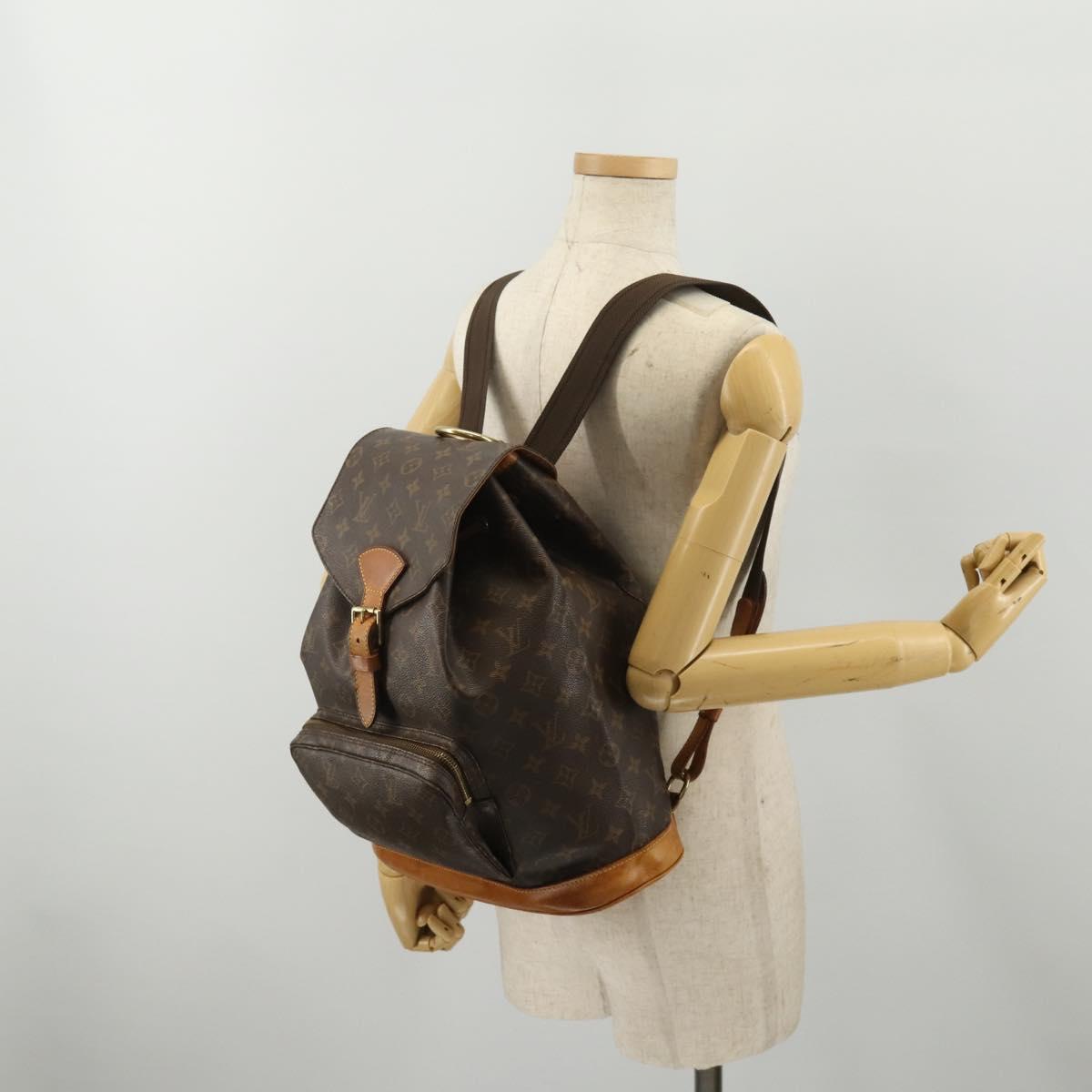 LOUIS VUITTON Monogram Montsouris GM Backpack M51135 LV Auth 200651A