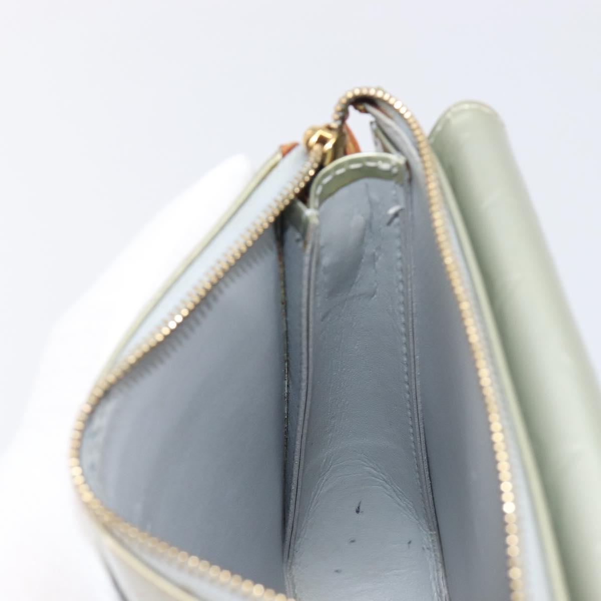 LOUIS VUITTON Monogram Vernis Motto Accessory Pouch Gris M91030 LV Auth 200656