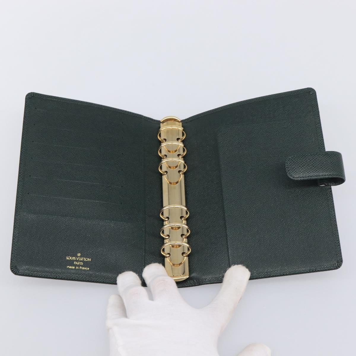 LOUIS VUITTON Taiga Agenda MM Day Planner Cover Epicea R20403 LV Auth 200658