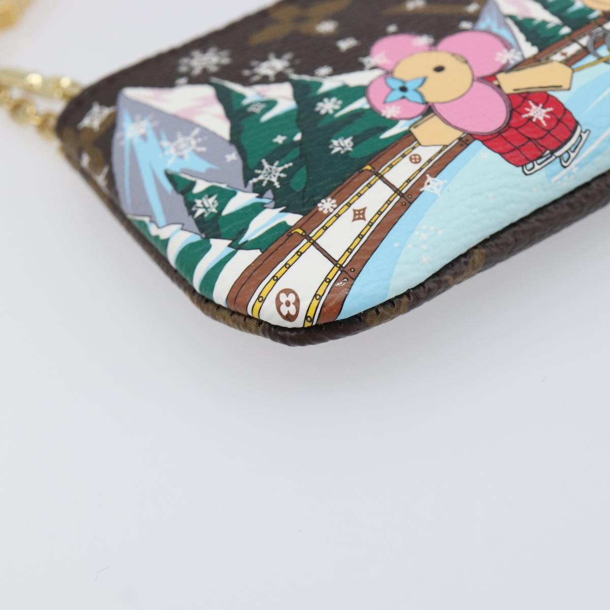 LOUIS VUITTON Monogram Vivienne Ice Skating Pochette Cles M82620 LV Auth 200665M