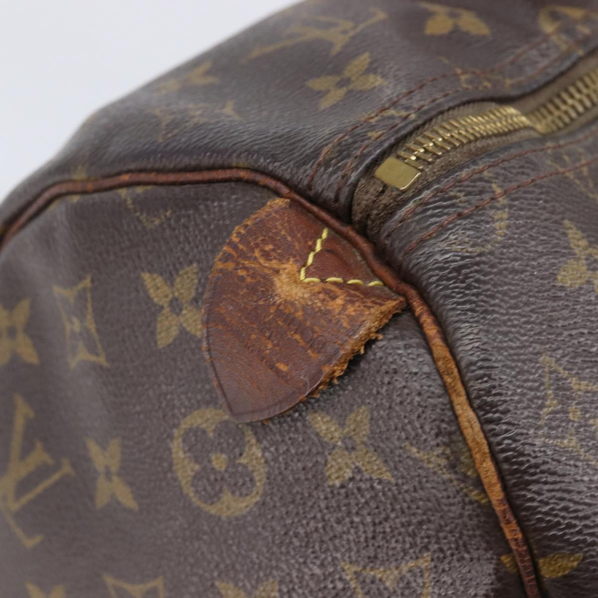 LOUIS VUITTON Monogram Speedy 35 Hand Bag M41524 LV Auth 200670