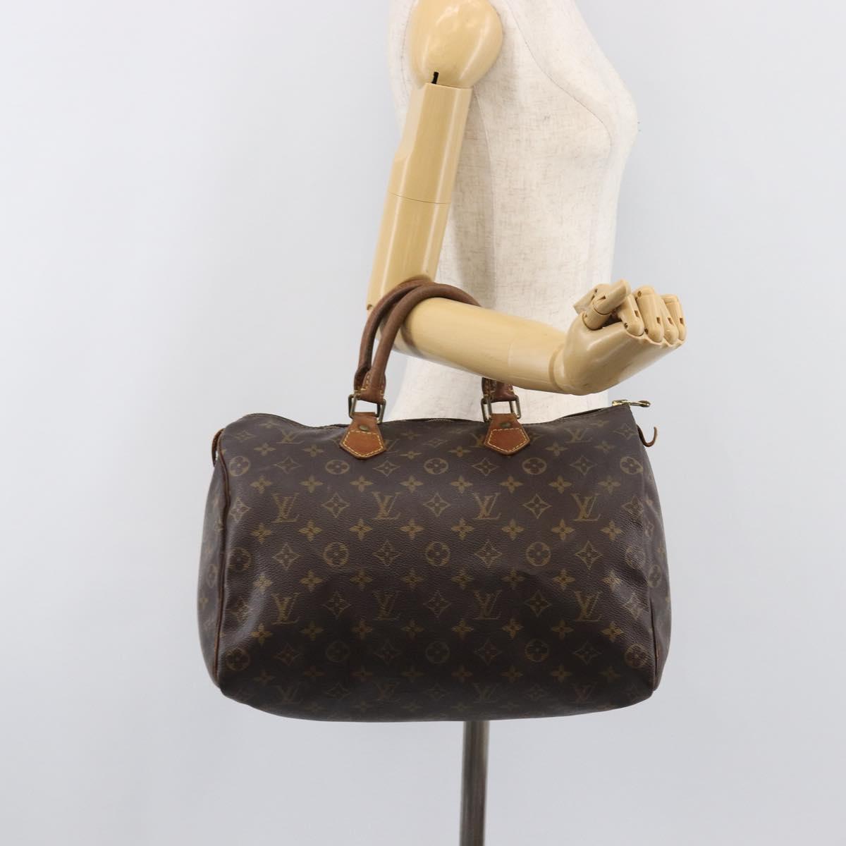 LOUIS VUITTON Monogram Speedy 35 Hand Bag M41524 LV Auth 200670