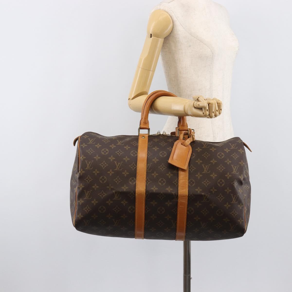 LOUIS VUITTON Monogram Keepall 45 Boston Bag M41428 LV Auth 200672A