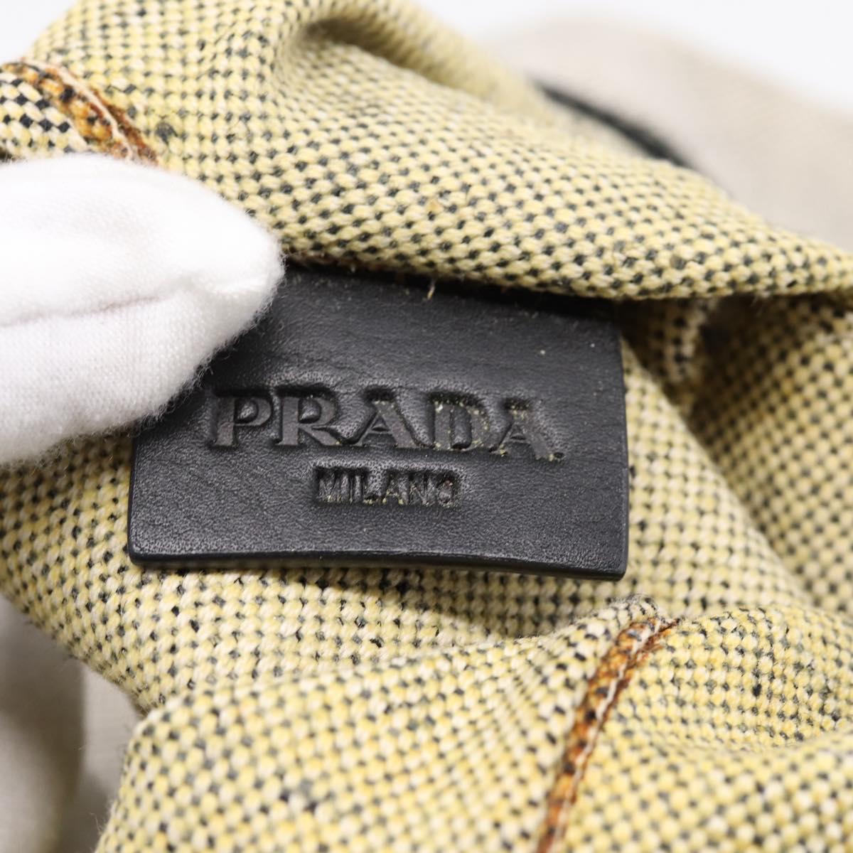PRADA Tote Bag Canvas Gray Auth 200676