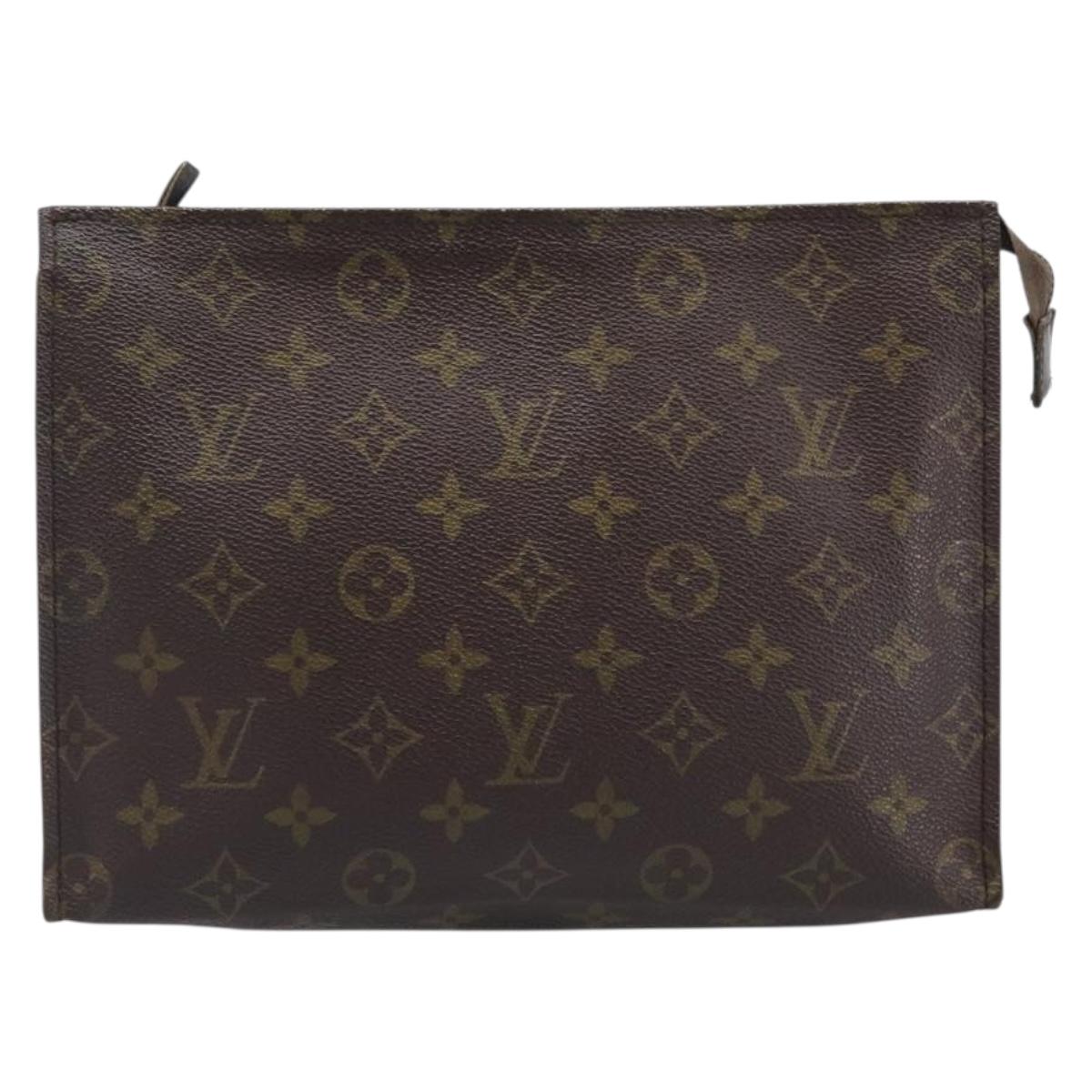 LOUIS VUITTON Monogram Poche Toilette 26 Pouch M47542 LV Auth 200678