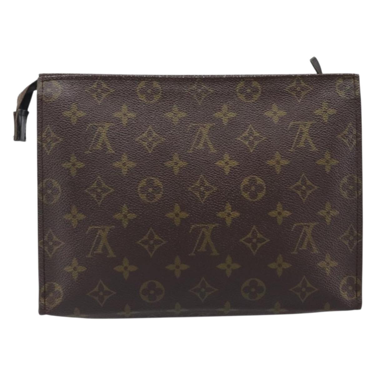 LOUIS VUITTON Monogram Poche Toilette 26 Pouch M47542 LV Auth 200678