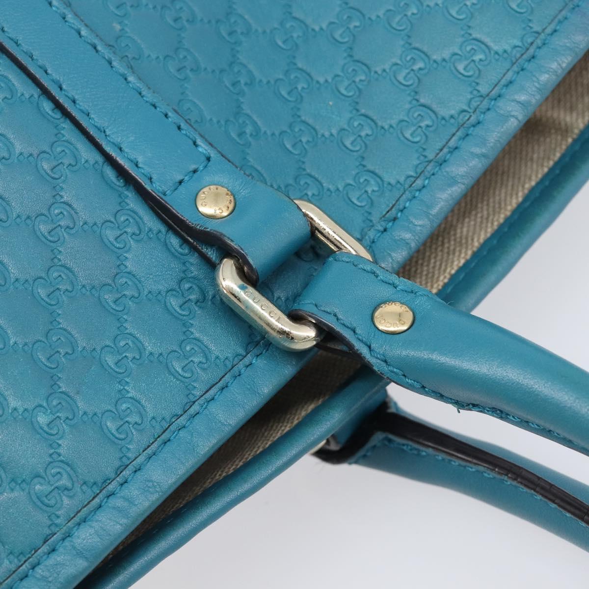 GUCCI Micro GG Canvas Guccissima Outlet Turquoise Blue 449647 Auth 200684A