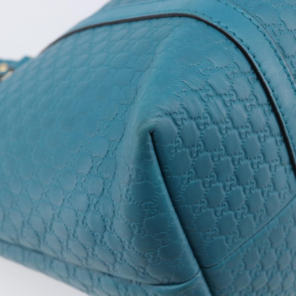 GUCCI Micro GG Canvas Guccissima Outlet Turquoise Blue 449647 Auth 200684A
