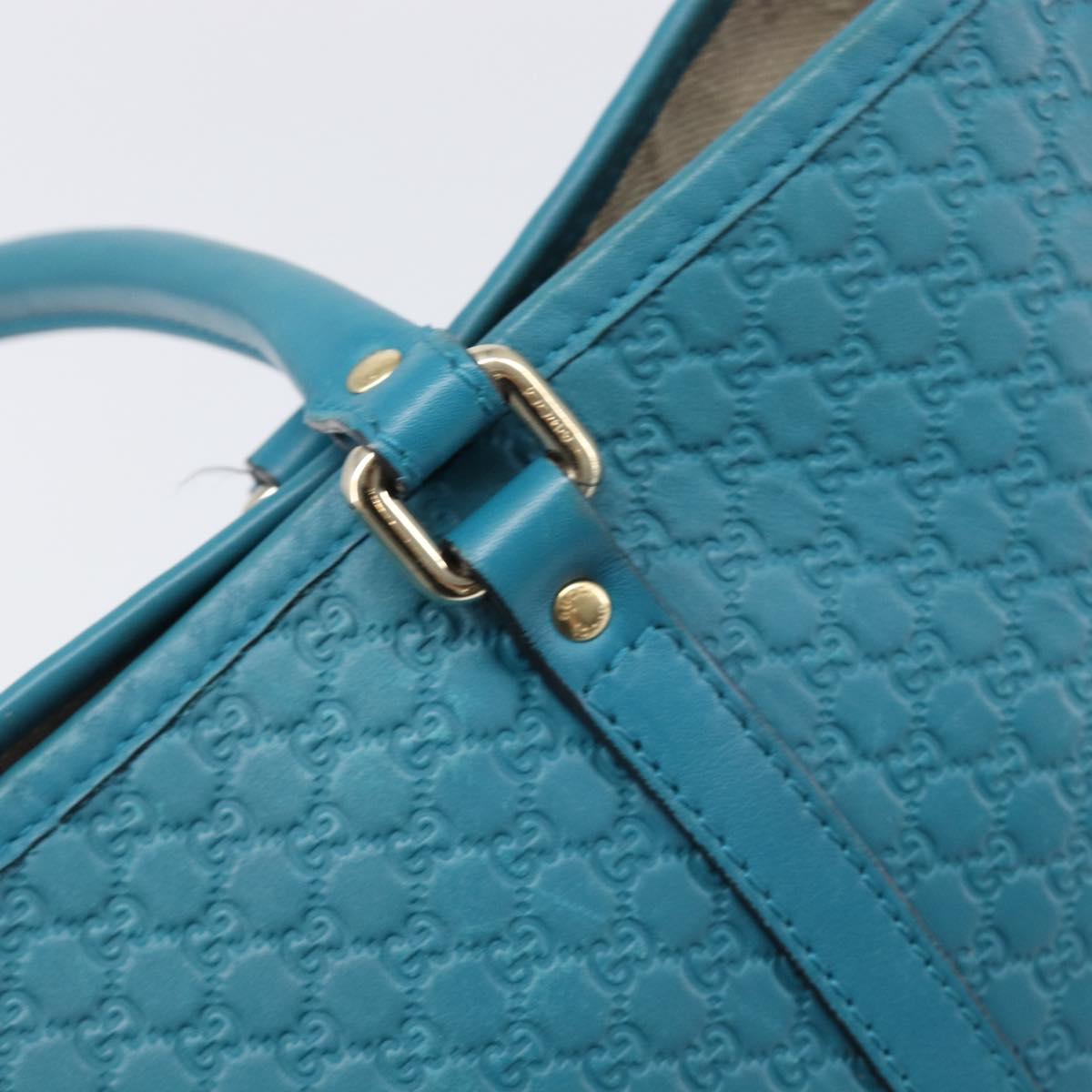 GUCCI Micro GG Canvas Guccissima Outlet Turquoise Blue 449647 Auth 200684A