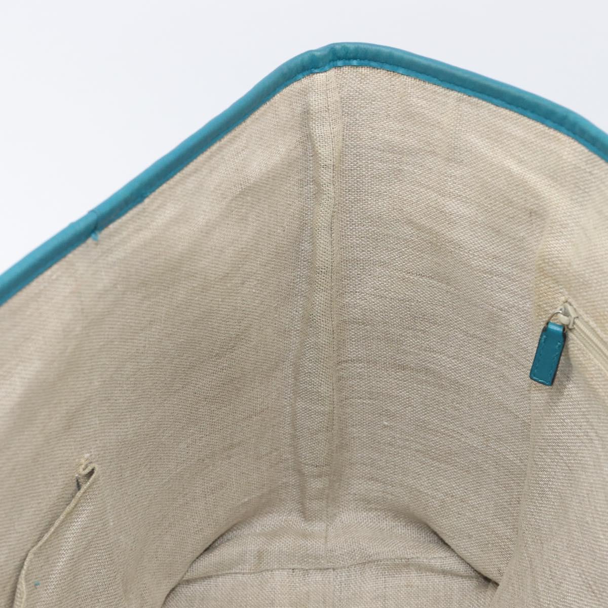 GUCCI Micro GG Canvas Guccissima Outlet Turquoise Blue 449647 Auth 200684A
