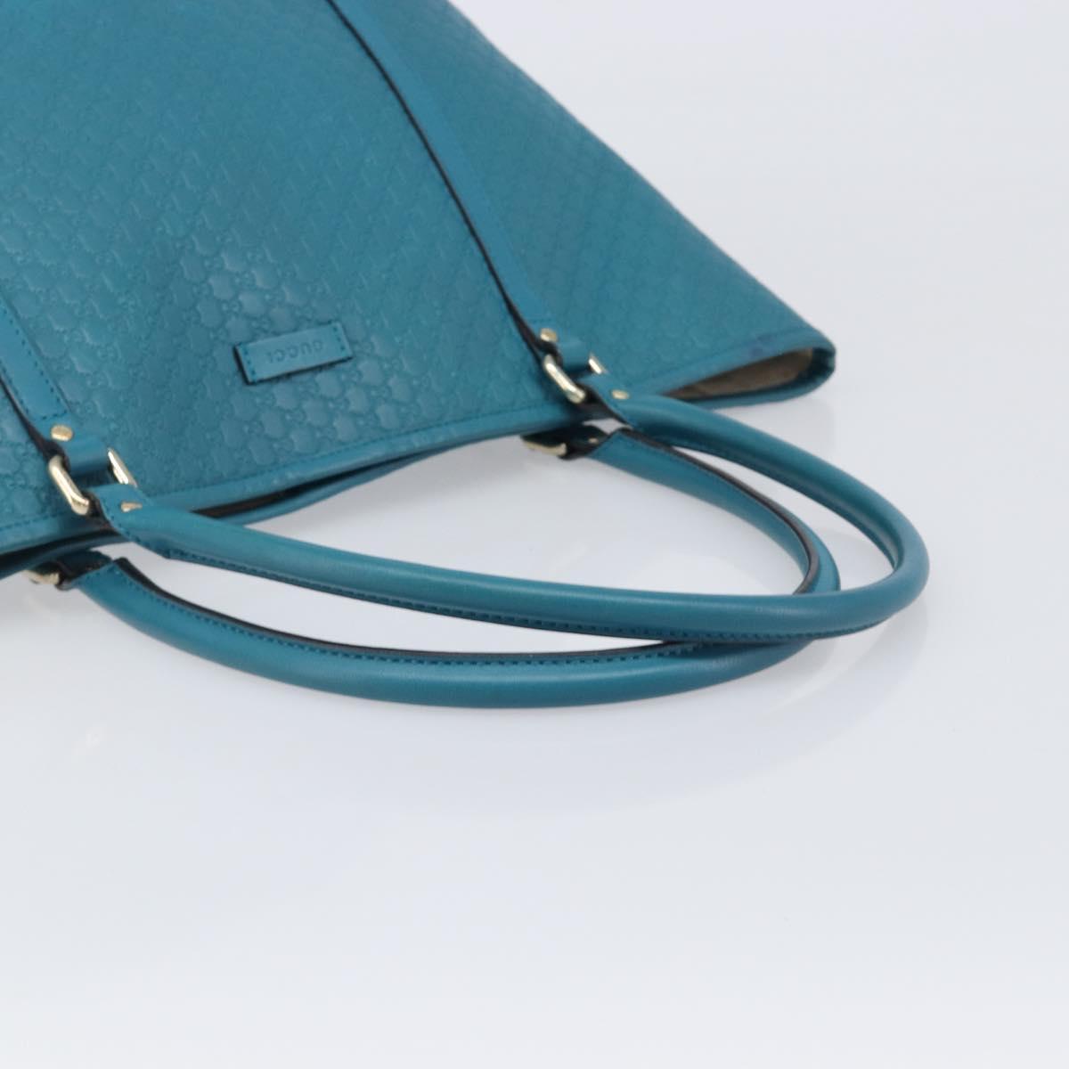 GUCCI Micro GG Canvas Guccissima Outlet Turquoise Blue 449647 Auth 200684A