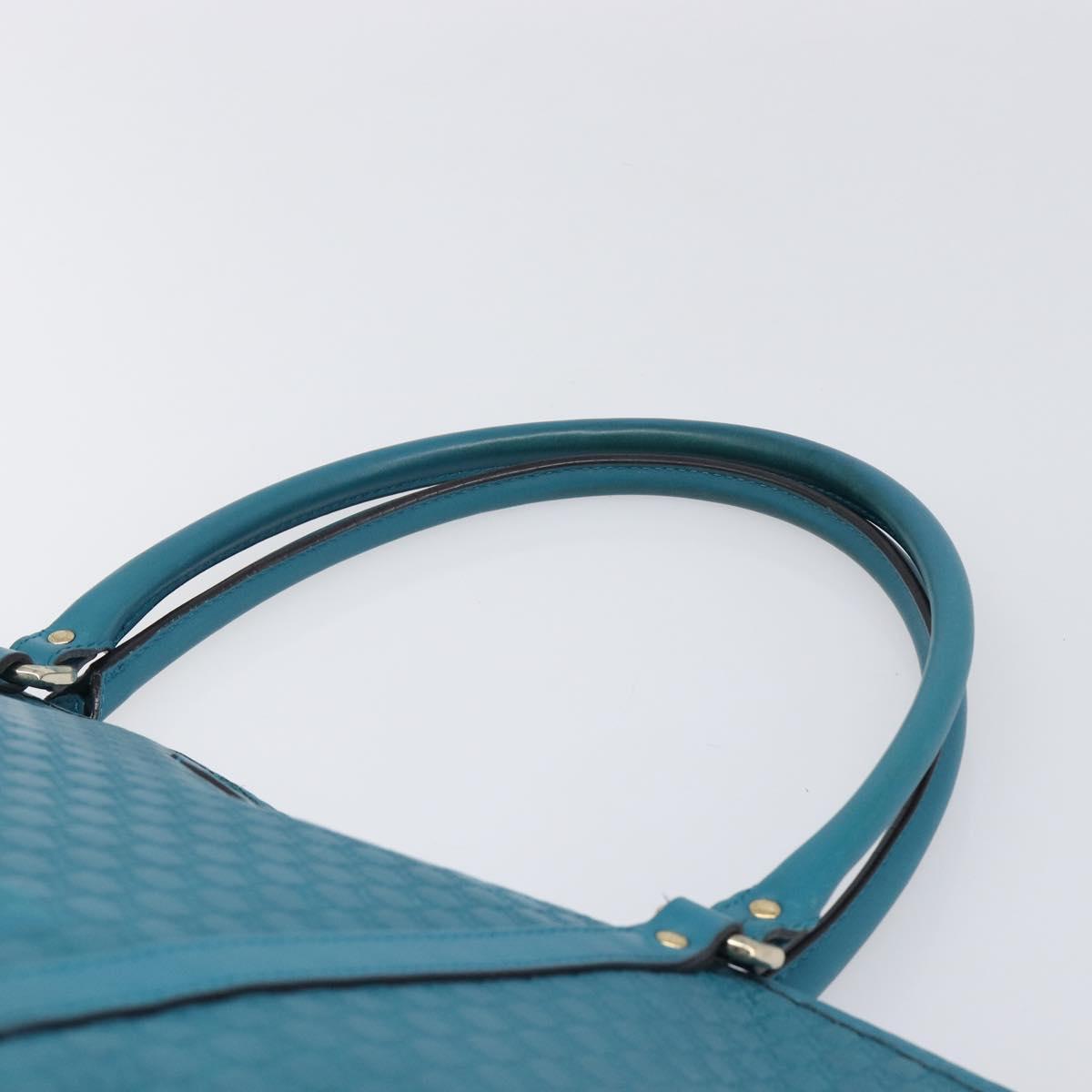 GUCCI Micro GG Canvas Guccissima Outlet Turquoise Blue 449647 Auth 200684A