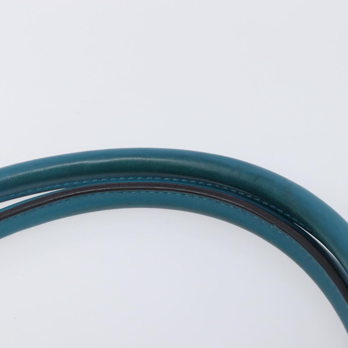 GUCCI Micro GG Canvas Guccissima Outlet Turquoise Blue 449647 Auth 200684A