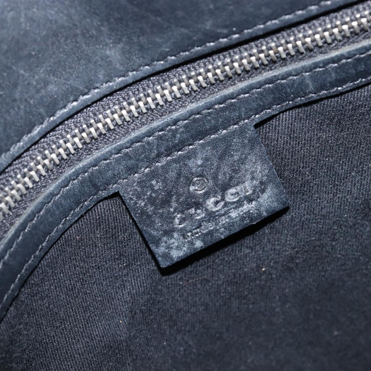 GUCCI GG Canvas Tote Bag Black Silver 107757 Auth 200686