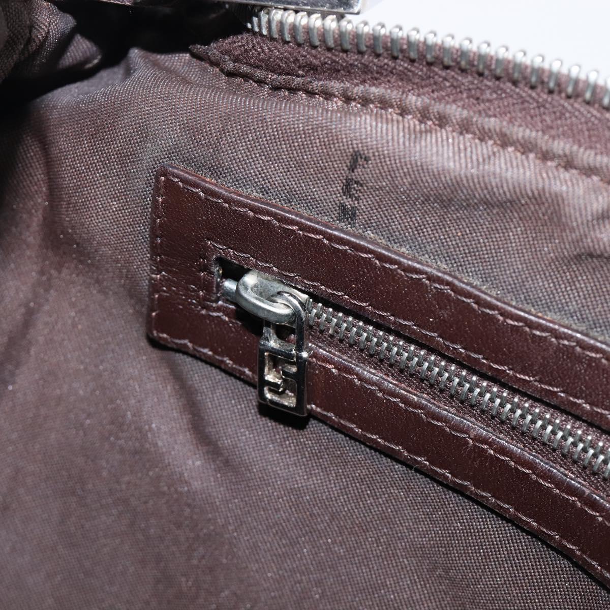 FENDI Zucca Canvas Mamma Baguette Shoulder Bag Brown Black Auth 200697A