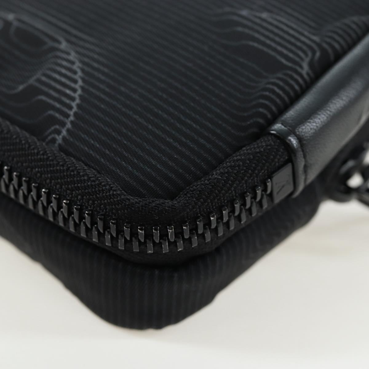LOUIS VUITTON 3D monogram Double Phone Pouch Black M80141 LV Auth 200705M