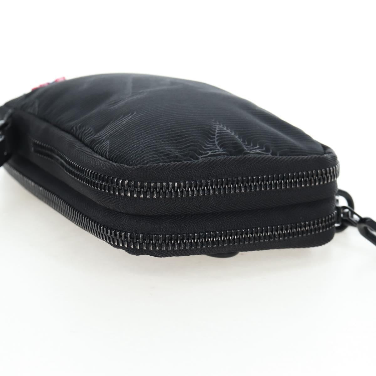 LOUIS VUITTON 3D monogram Double Phone Pouch Black M80141 LV Auth 200705M