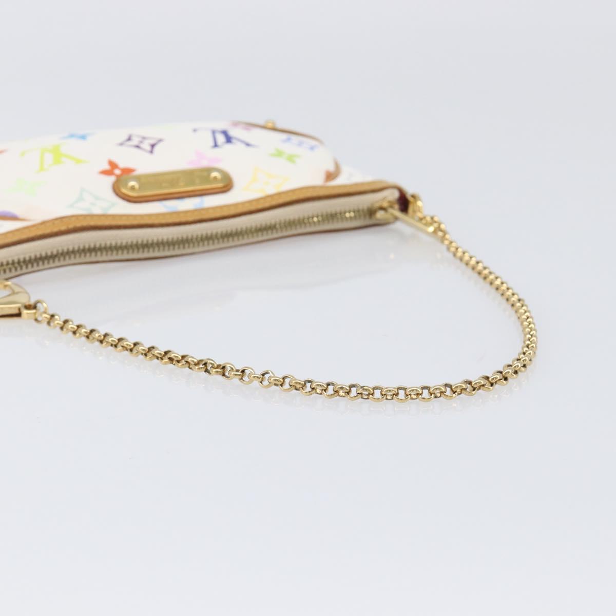 LOUIS VUITTON Monogram Multicolor Pochette Mira MM White M60096 LV Auth 200712V
