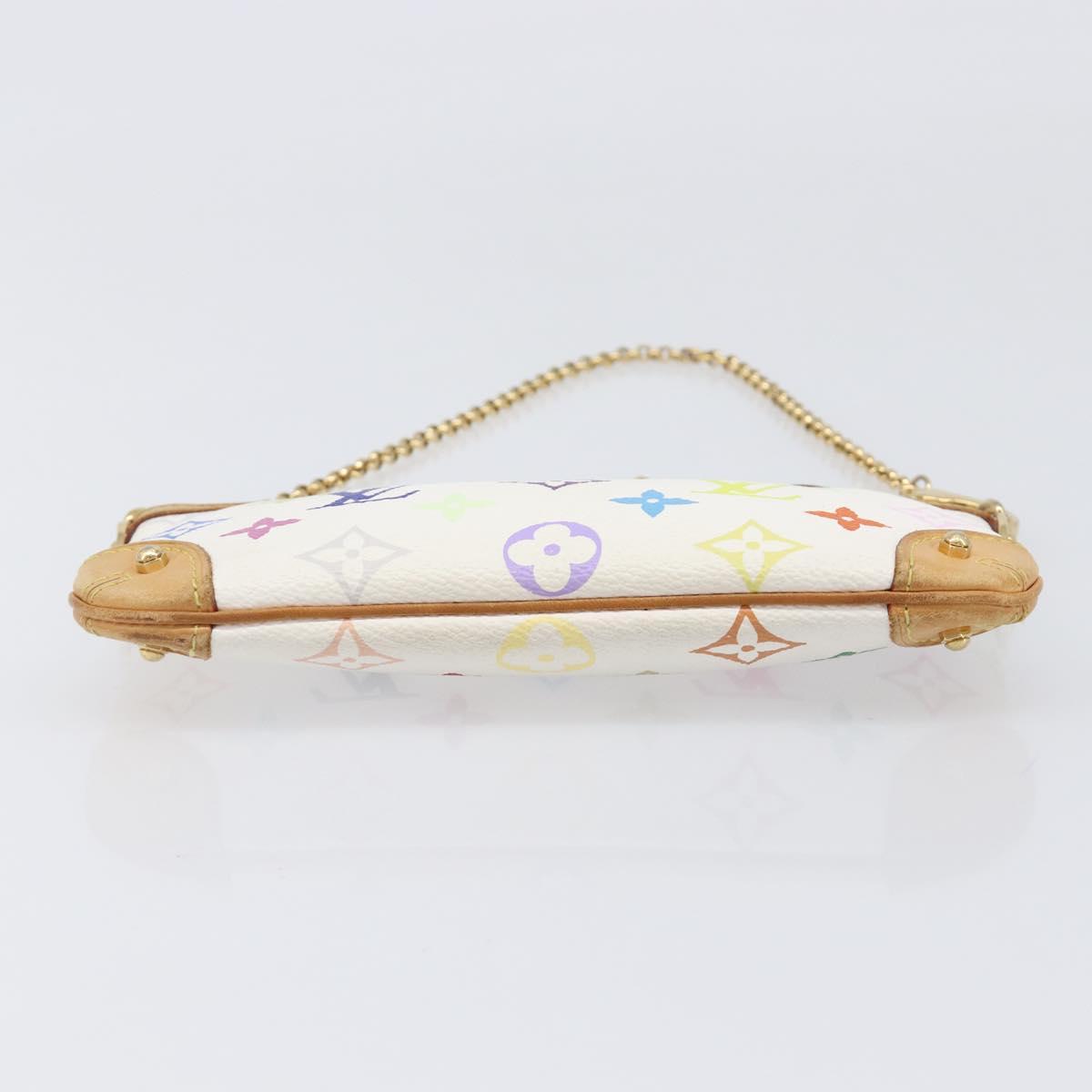 LOUIS VUITTON Monogram Multicolor Pochette Mira MM White M60096 LV Auth 200712V