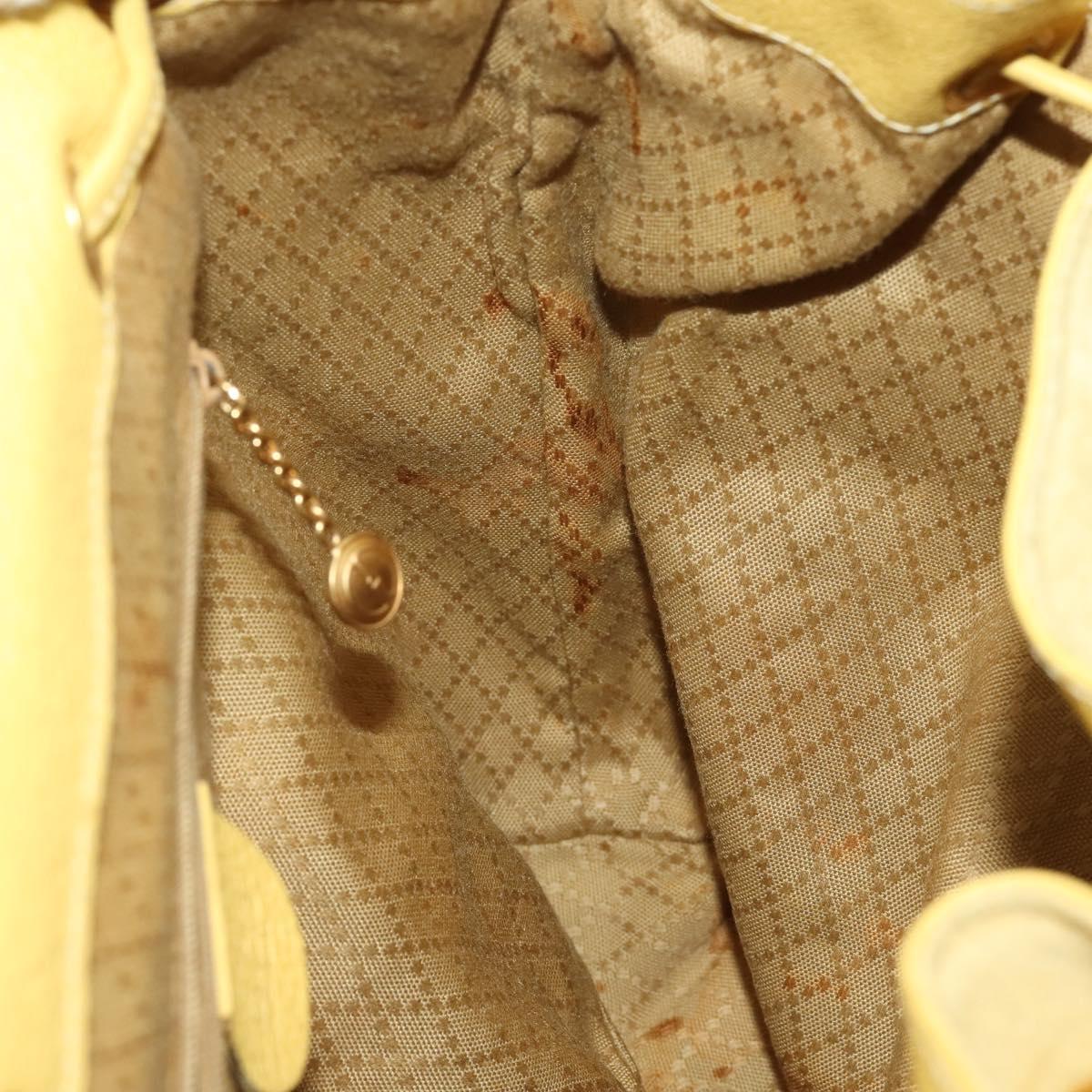 GUCCI Bamboo Backpack Suede Yellow Gold 003 58 0016 Auth 200716A