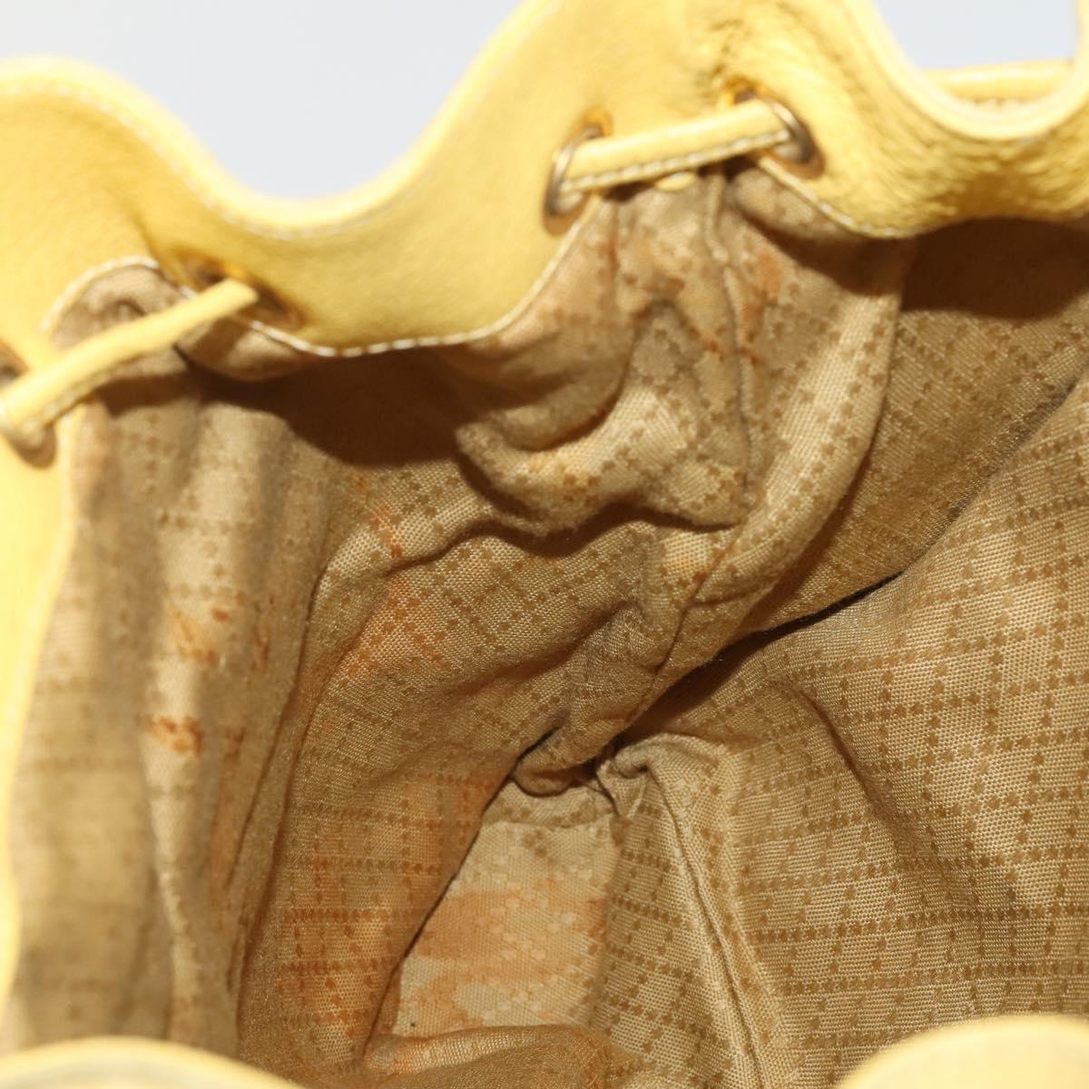 GUCCI Bamboo Backpack Suede Yellow Gold 003 58 0016 Auth 200716A