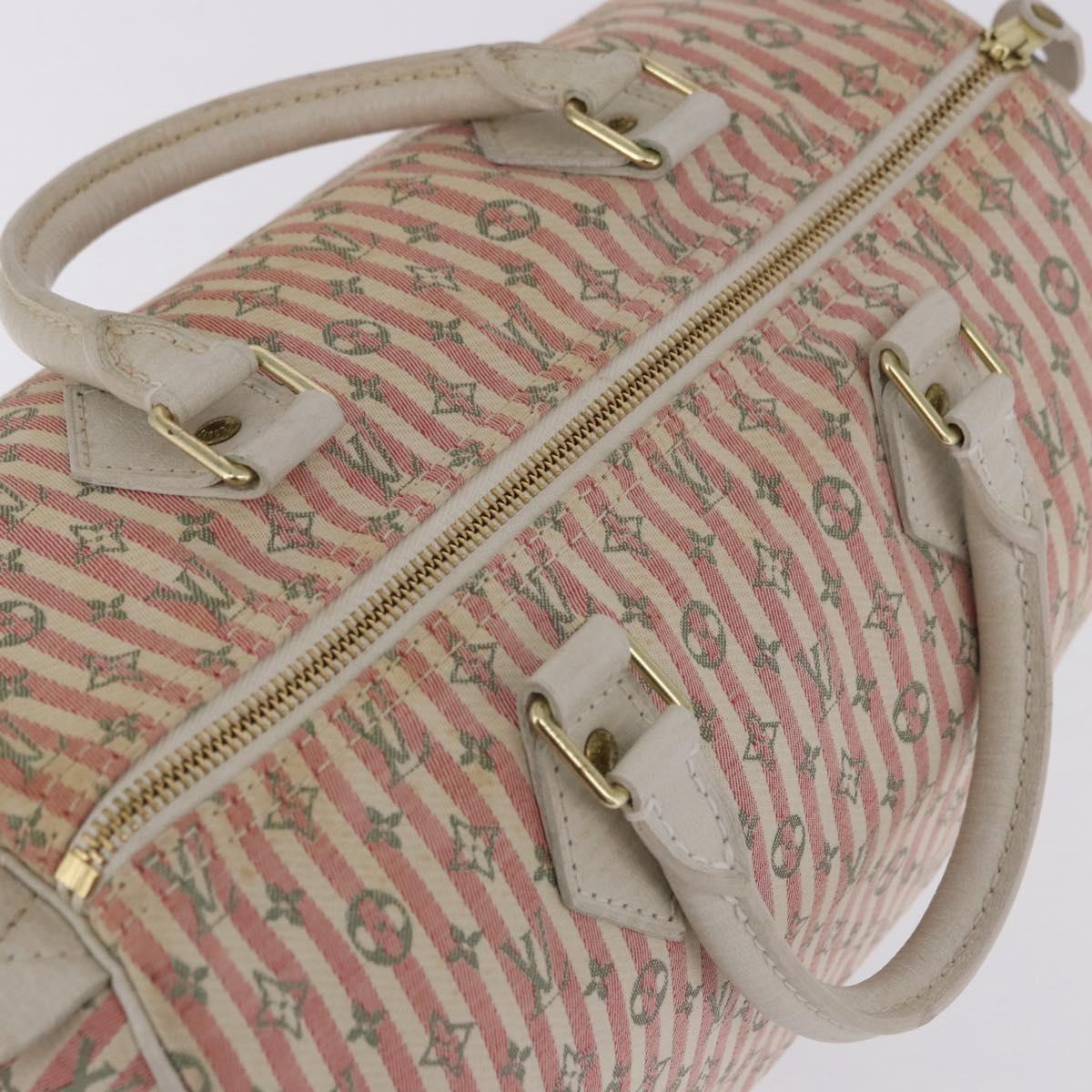 LOUIS VUITTON Mini Lin Croisette Speedy 30 Hand Bag Pink M95501 LV Auth 200729A