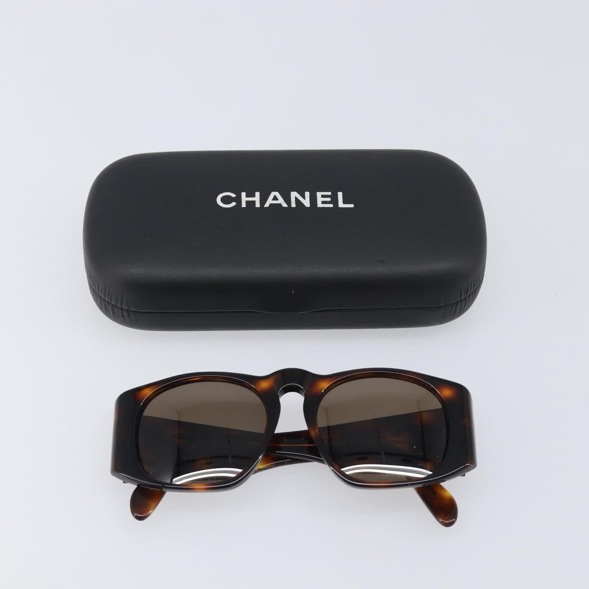 CHANEL Tortoise Pattern Sunglasses plastic Brown CC Auth 200736M