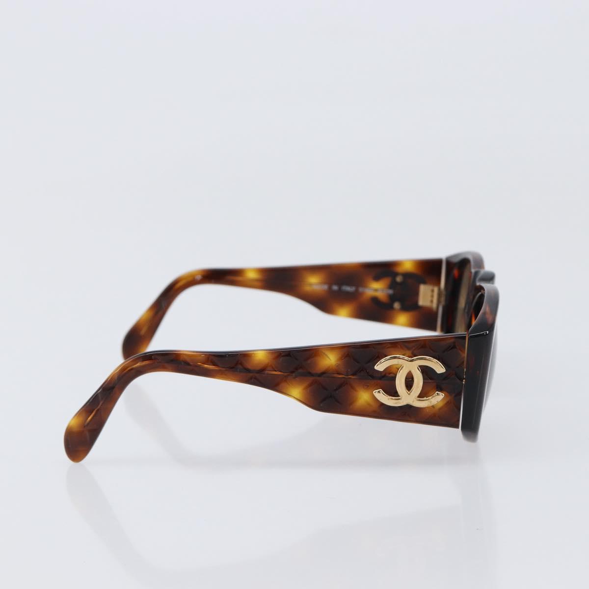 CHANEL Tortoise Pattern Sunglasses plastic Brown CC Auth 200736M