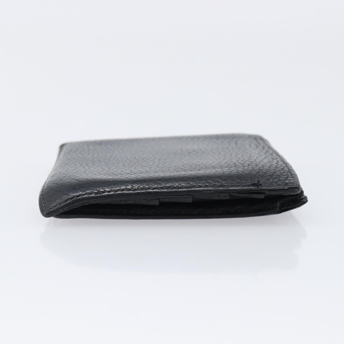 HERMES Copernicus Wallet Leather Black Auth 200737