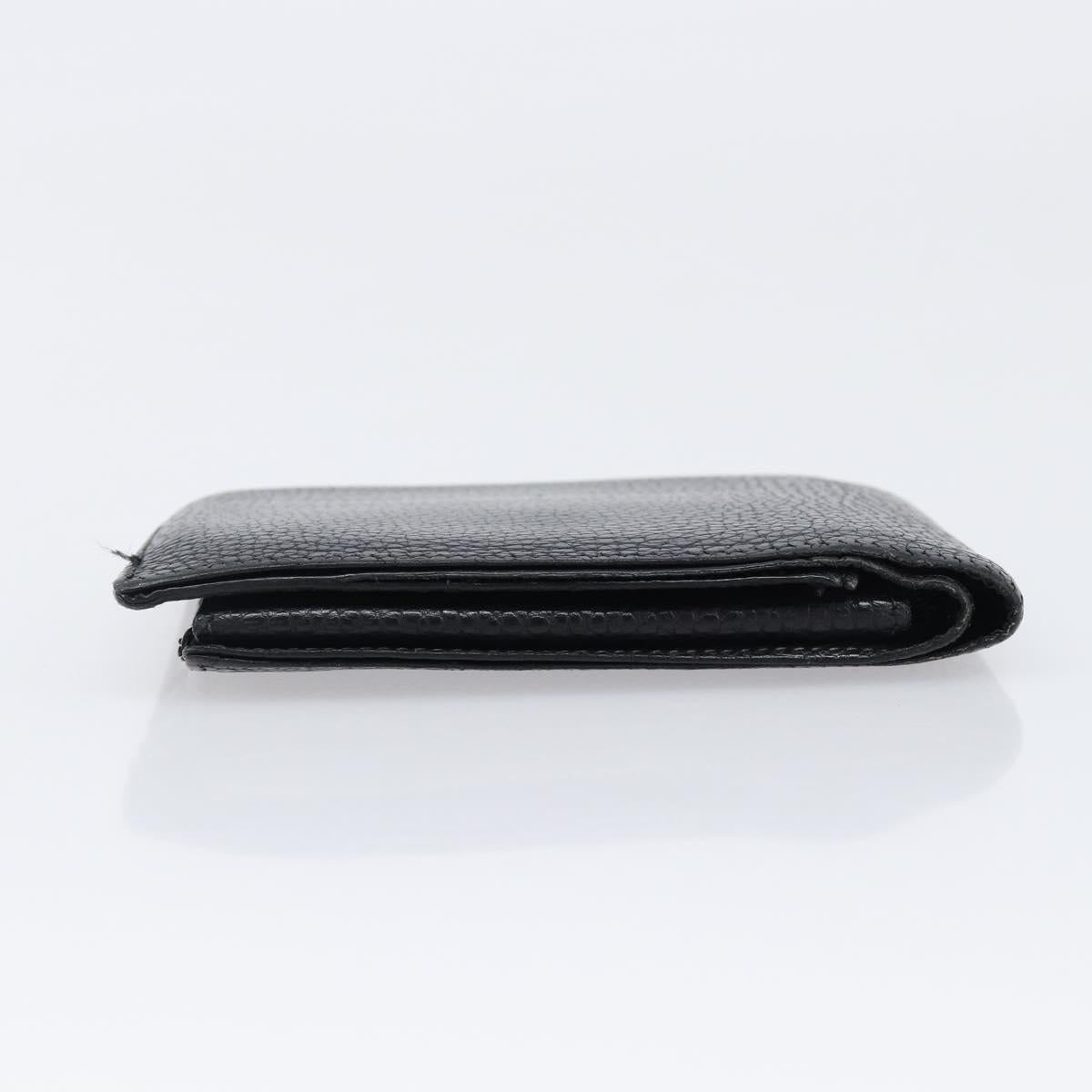 HERMES Copernicus Wallet Leather Black Auth 200737