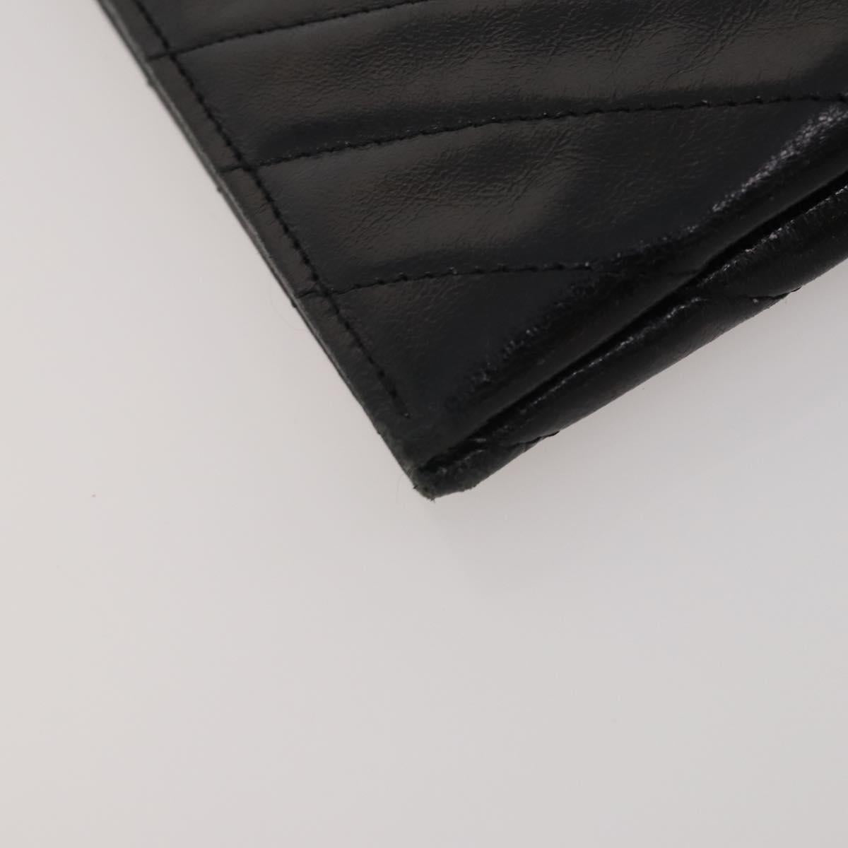 SAINT LAURENT Hand Bag Leather 2 Set Black Auth 200742