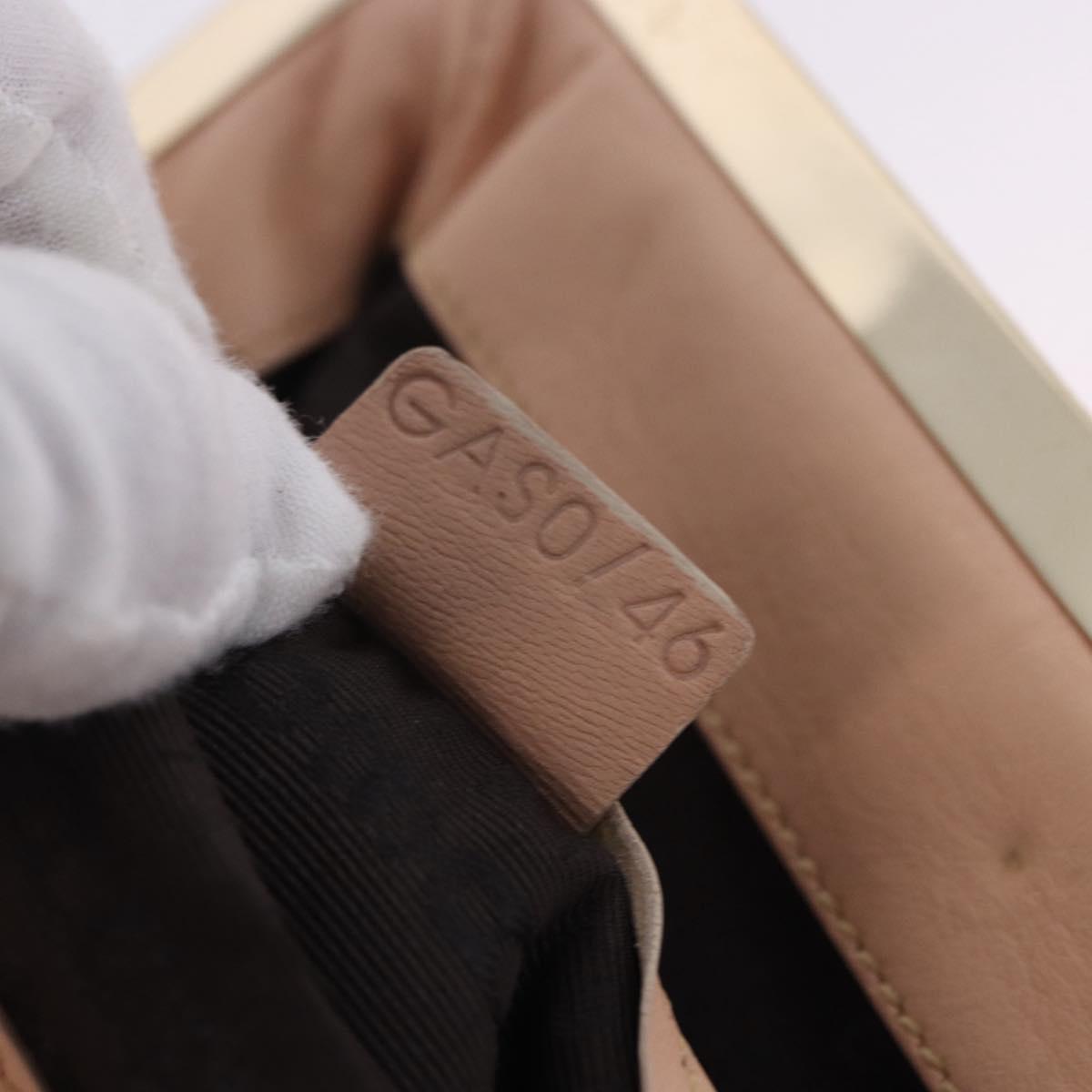 CELINE Shoulder Bag Leather Pink Gold Auth 200745V